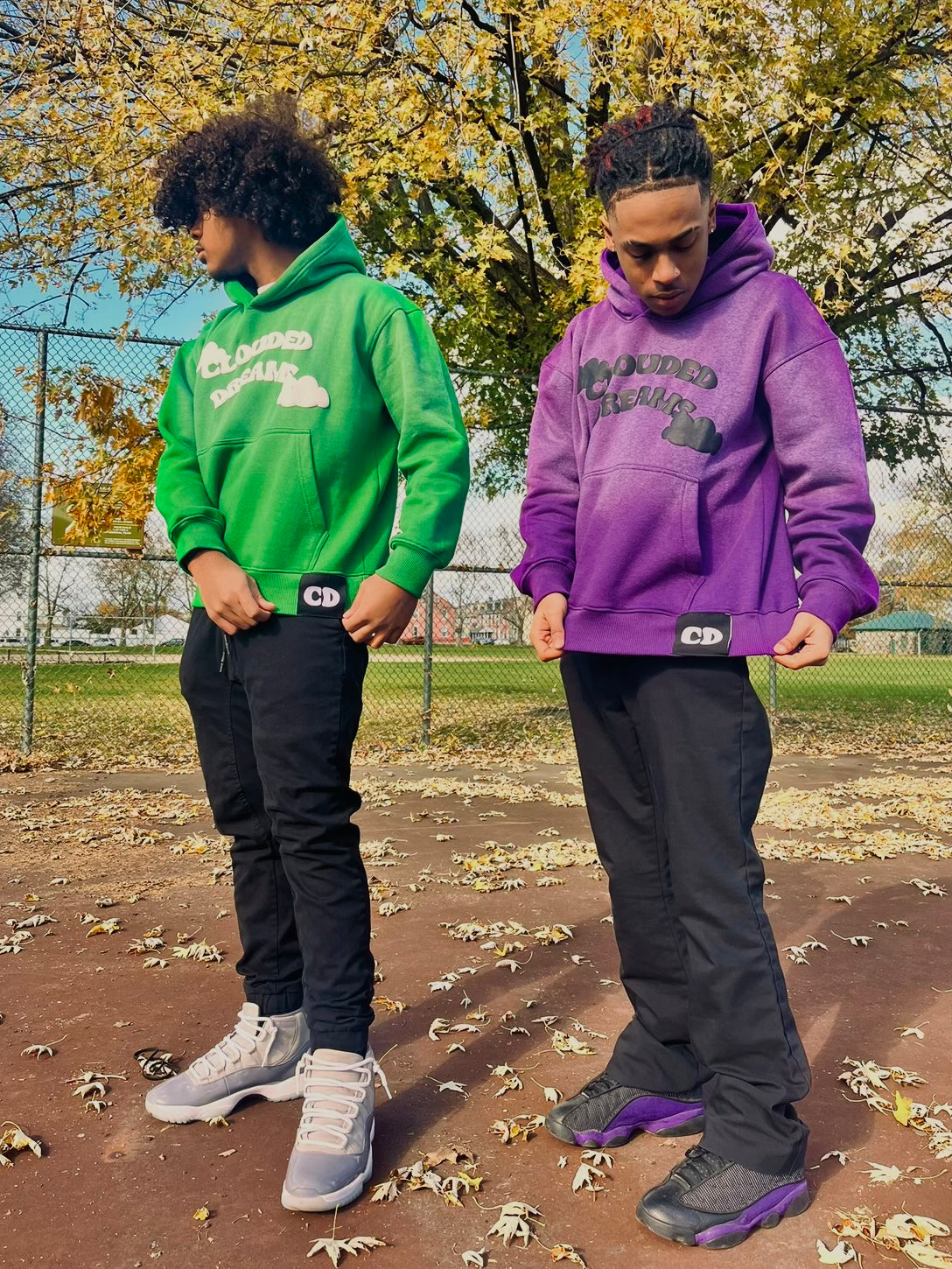 PURPLE/BLACK "ESSENTIALS" HOODIE